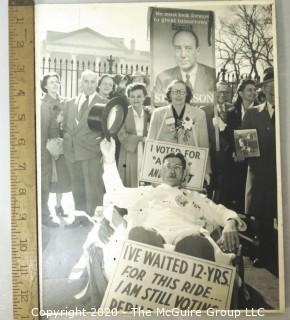 Black & White Vintage Campaign Photograph. 