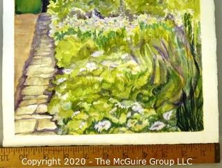 Art: Watercolor: unaccredited: Garden scene