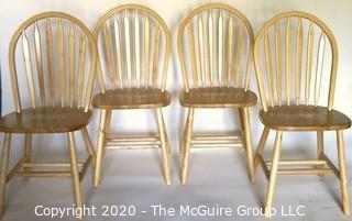 Set of 4 Wooden Dining Chairs