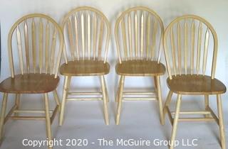 Set of 4 Wooden Dining Chairs