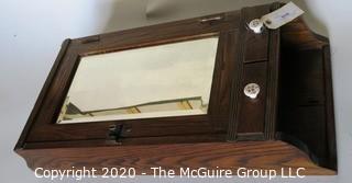 Antique Mirrored Wall Shelf or Cabinet. 