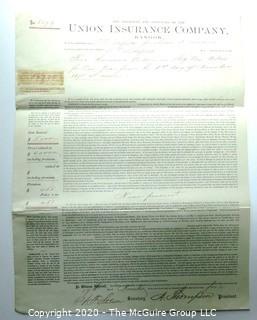 Collectible: Ephemera: 1876: Hartford Insurance policy