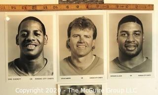 Collection of Five Football Photos and Headshots.