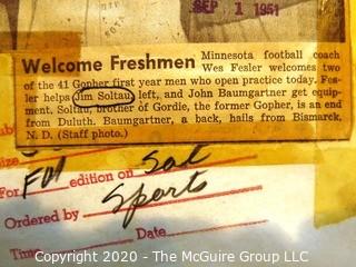 Photo: Historical: Football: College: 1951 : Minnesota players