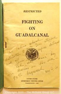 Book: Historical: Military: WWII: Fighting on Guadalcanal (restricted): with personal annotations see all photos