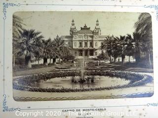 Antique Double Sided Photos of The Cote D'Azur from a Littoral Mediterranean Lithograph Album.