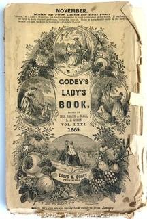 1865 Godey's Lady's Book, an American women's magazine.