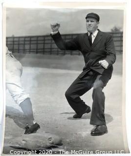 Photo: Historical:Baseball: Umpire making call -"Yourrrrr out!"