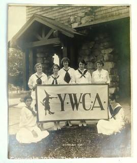 Vintage 1920 Black & White Photo of YMCA Girl's Camp at Silver Bay, NY.  Measures approximately 8" X 10".