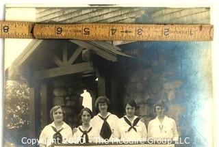 Vintage 1920 Black & White Photo of YMCA Girl's Camp at Silver Bay, NY.  Measures approximately 8" X 10".