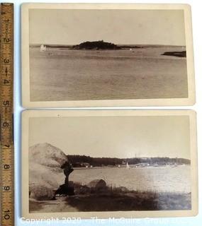 Set of Two Black and White Photos of Onset Beach, Massachusetts.