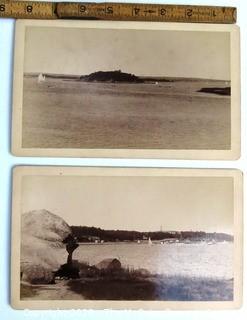 Set of Two Black and White Photos of Onset Beach, Massachusetts.