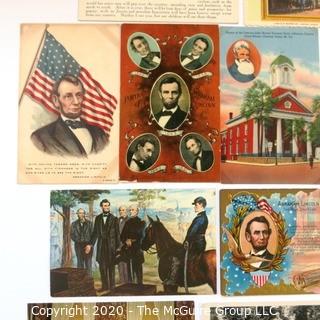 Collection of Antique Abraham Lincoln Postcards