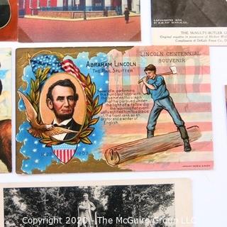 Collection of Antique Abraham Lincoln Postcards