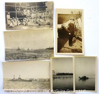 Black & White Pre WWII Photos of Crew of Identified Battleships Including the USS Arizona. See all photos