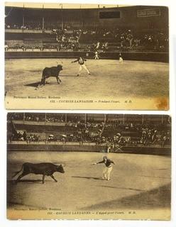 Five Antique Real Photo Postcards of Mexico, Texas Mexco Border and Bull Fight