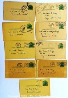 Series of Postcards from Serviceman to His Wife During WWII, 1941 - 1943 from Various Cities and Bases. 