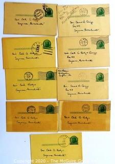 Series of Postcards from Serviceman to His Wife During WWII, 1941 - 1943 from Various Cities and Bases. 