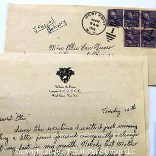 Collection of 1946 Love Letters From West Point Cadet W. A. Pogue to Elle Lou Huser.