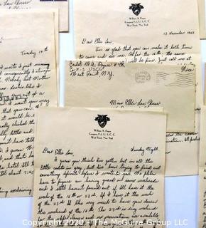 Collection of 1946 Love Letters From West Point Cadet W. A. Pogue to Elle Lou Huser.