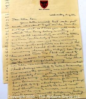 Collectible: Paper: Personal Letters: WWII Philippines:  194?: PFC David Wilson (343th Inf) to Elle Lou Huser (period stamp cancellations)