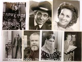 Collection of Black & White Movie and Television Promotional Stills From Various Television Stations. 