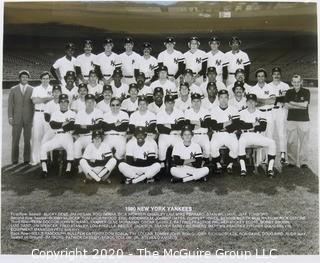 Two Black & White Baseball Photos of the 1980 & 1981  NY Yankees team photos - American League Champs