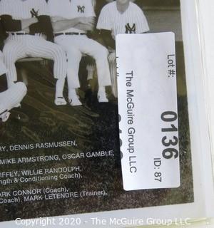 Two Black & White Baseball Photos of the 1984 and 1985 NY Yankees team photos 