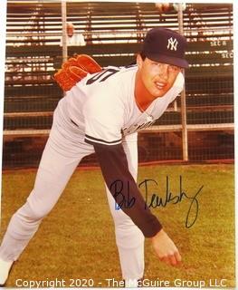 Color Autographed photo of Bob Tewksbury NY Yankee Baseball