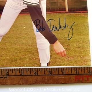 Color Autographed photo of Bob Tewksbury NY Yankee Baseball