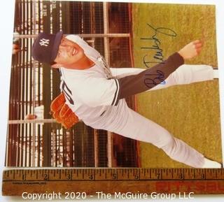 Color Autographed photo of Bob Tewksbury NY Yankee Baseball