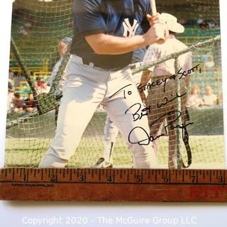 Color Autographed photo of NY Yankee Baseball Player Dan Pasqua