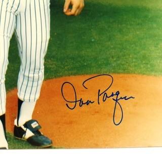 Color Autographed photo of NY Yankee Baseball Player Dan Pasqua