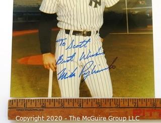 Color Autographed photo of NY Yankee Baseball Player Michael Pagliarulo