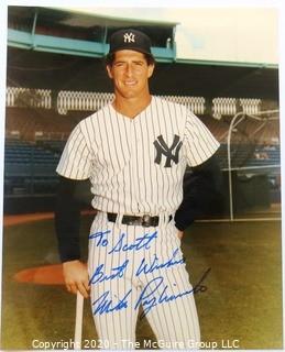 Color Autographed photo of NY Yankee Baseball Player Michael Pagliarulo