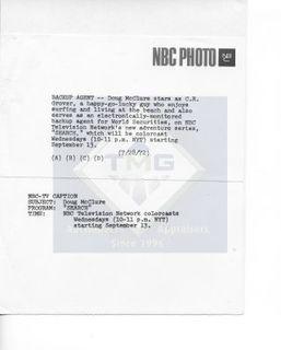 Photo: Print: Press Release: Vintage TV Show: Doug McClure "Search"