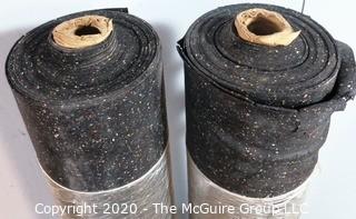 Lot of (2) Two Rolls of Rubber Floor Underlayment; 2mm thick; each roll approximately 250 square ft.  