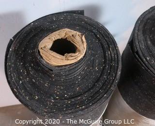 Lot of (2) Two Rolls of Rubber Floor Underlayment; 2mm thick; each roll approximately 250 square ft.  