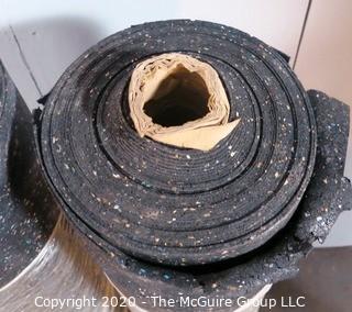 Lot of (2) Two Rolls of Rubber Floor Underlayment; 2mm thick; each roll approximately 250 square ft.  