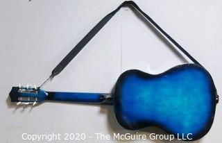 Vintage Blue Six String Guitar