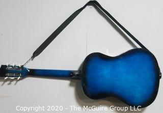 Vintage Blue Six String Guitar