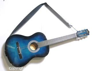 Vintage Blue Six String Guitar