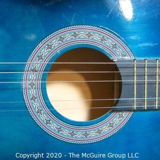 Vintage Blue Six String Guitar