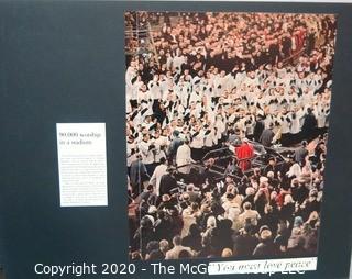 Large Format Color Photo Triptych of Photos from Pope Paul VI Visit to America by A Rickerby.