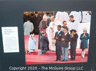 Large Format Color Photo Triptych of Photos from Pope Paul VI Visit to America by A Rickerby.