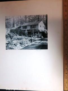 Large Format Black & White Photo of House Mounted to Board Signed by Photographer, Charles Smith.