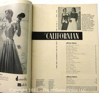 One 1950 Edition of The Californian Magazine - Fashion, Art & Leisure.