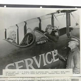 Four Black & White Large Format Photos of Endurance Plane and her Crew from 1923.