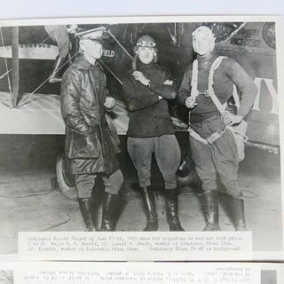 Four Black & White Large Format Photos of Endurance Plane and her Crew from 1923.