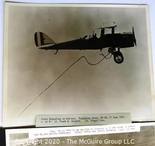 Four Black & White Large Format Photos of Endurance Plane and her Crew from 1923.